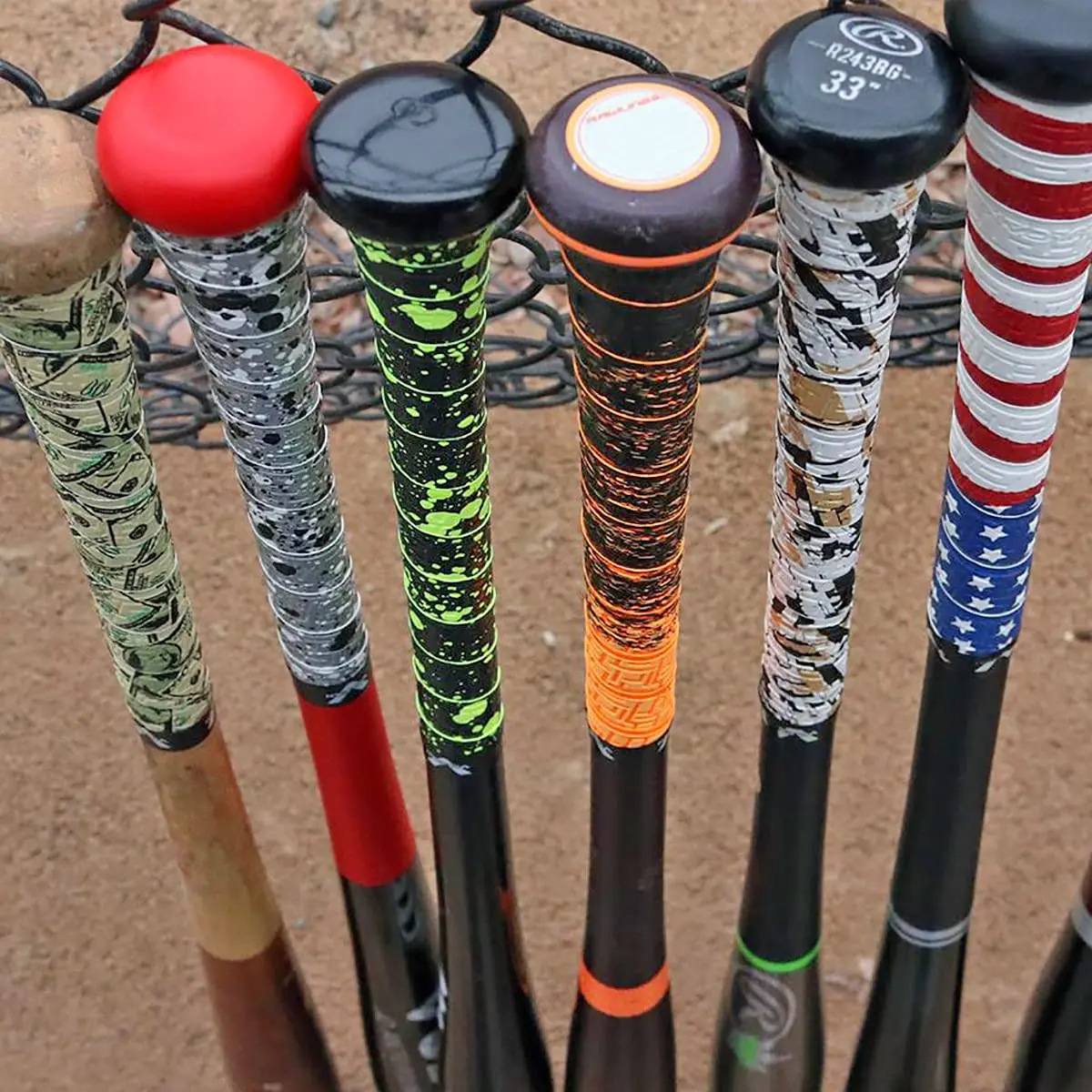 Vulcan 1.75mm Bat Grip for Baseball & Softball | Optic Yellow | 1.75mm (Standard) - view 5