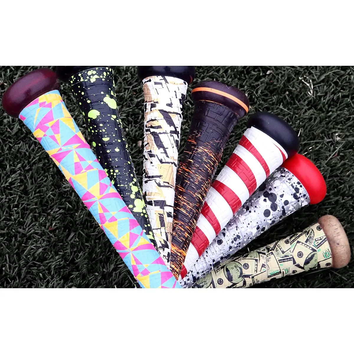 Vulcan 1.75mm Bat Grip for Baseball & Softball | Optic Yellow | 1.75mm (Standard) - view 2