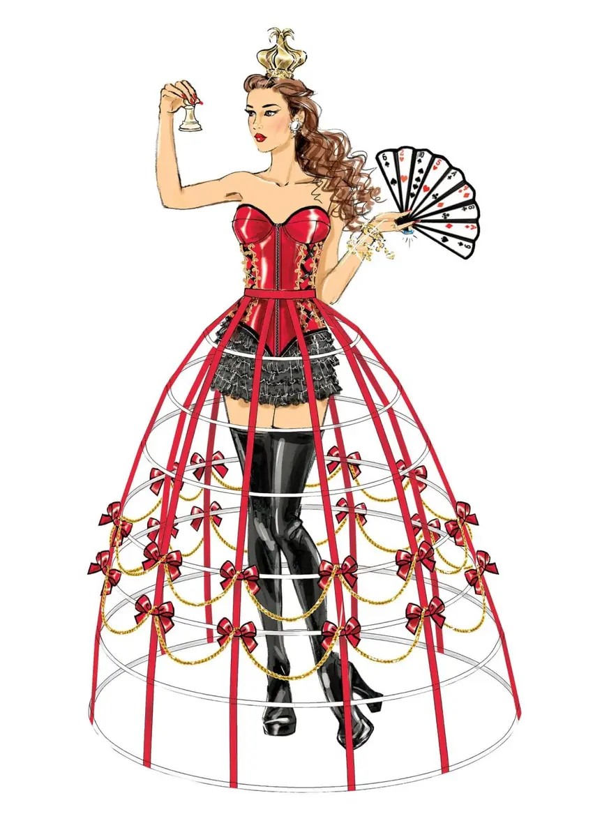 McCall's Patterns M7306 Corsets, Shorts, Collars, Hoop Skirts & Crown, A5 (6-8-10-12-14) | Sewing Pattern for Indian Consumers - view 2