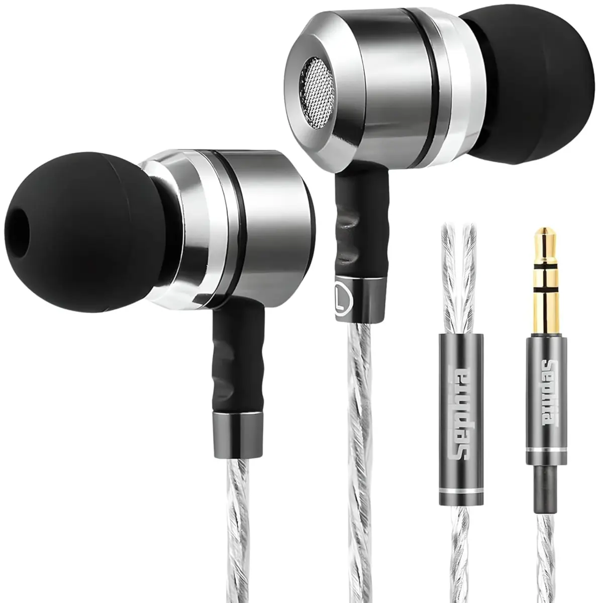 Sephia SP3060 Wired In-Ear Headphones with 10mm Neodymium Drivers, 1.2m Cord, 3.5mm Jack | Bass Driven Audio for Music & Calls - main product image