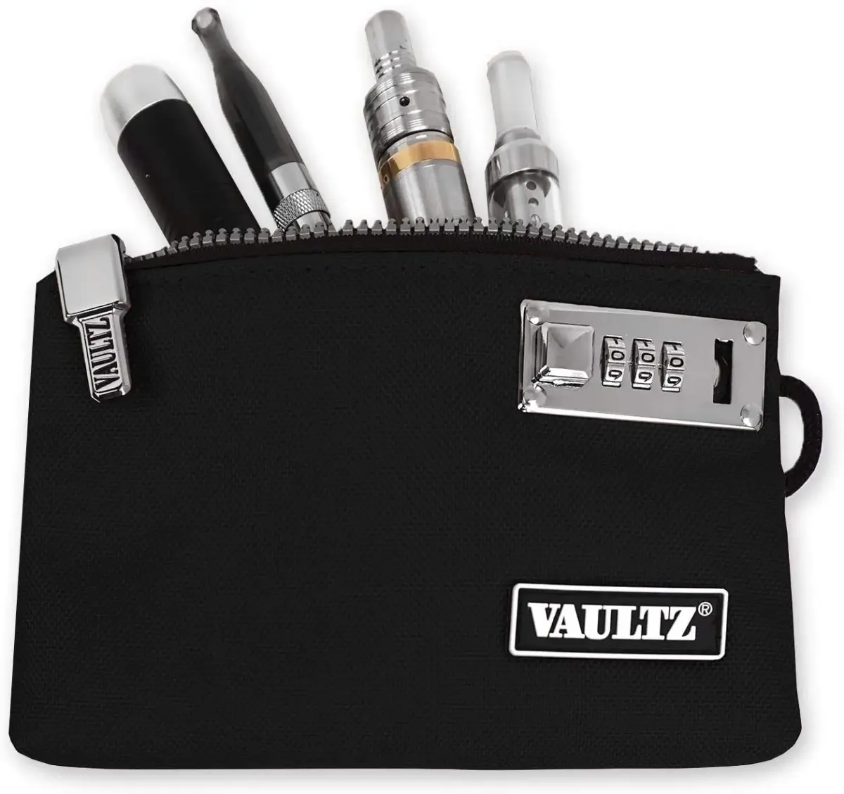 Vaultz Black Locking Accessories Pouch, 5 x 8 Inches - Secure Zippered Storage - view 3
