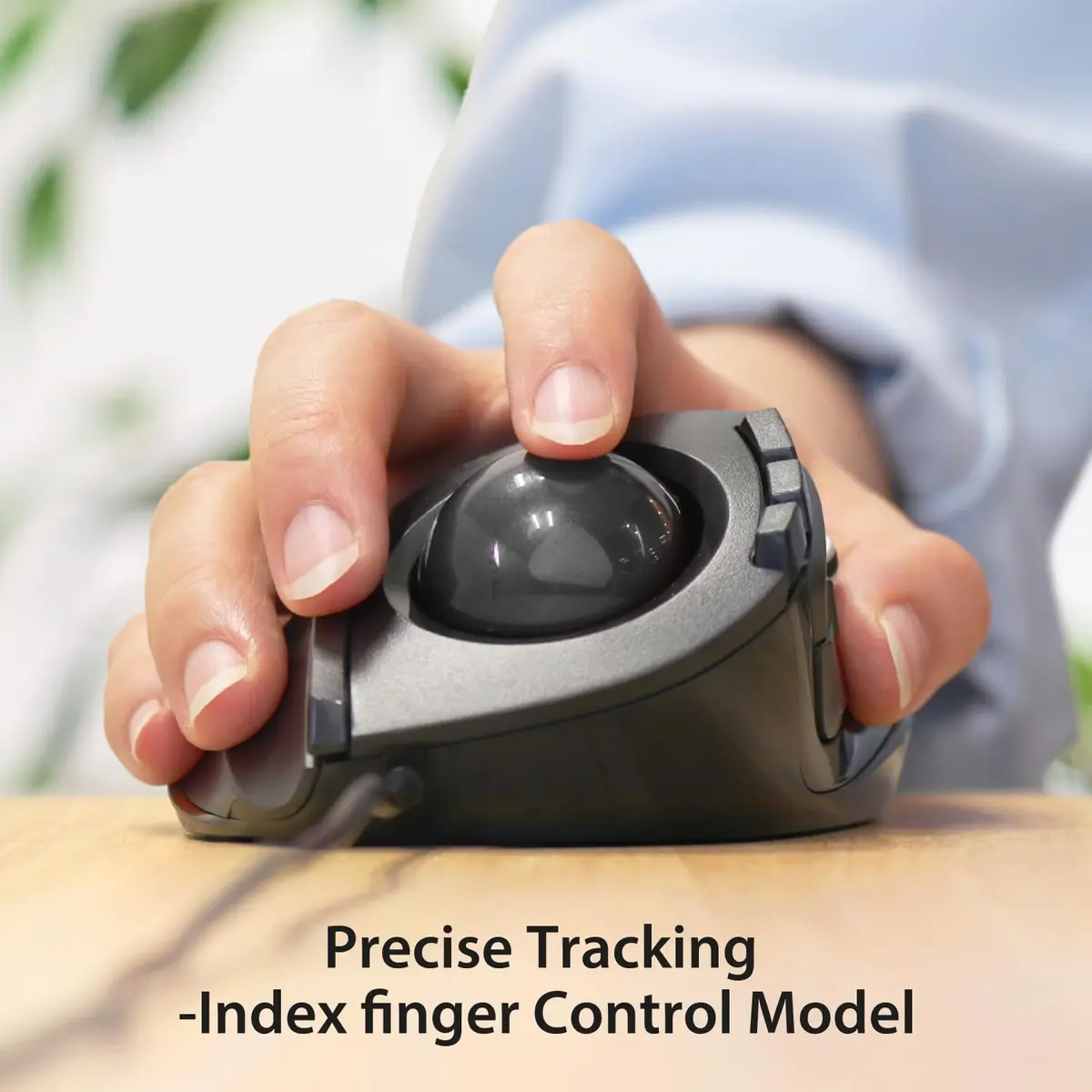 ELECOM DEFT Trackball Mouse Wired Finger Control 8-Button Function 94.7mm x 124.4mm x 47.9mm - view 4