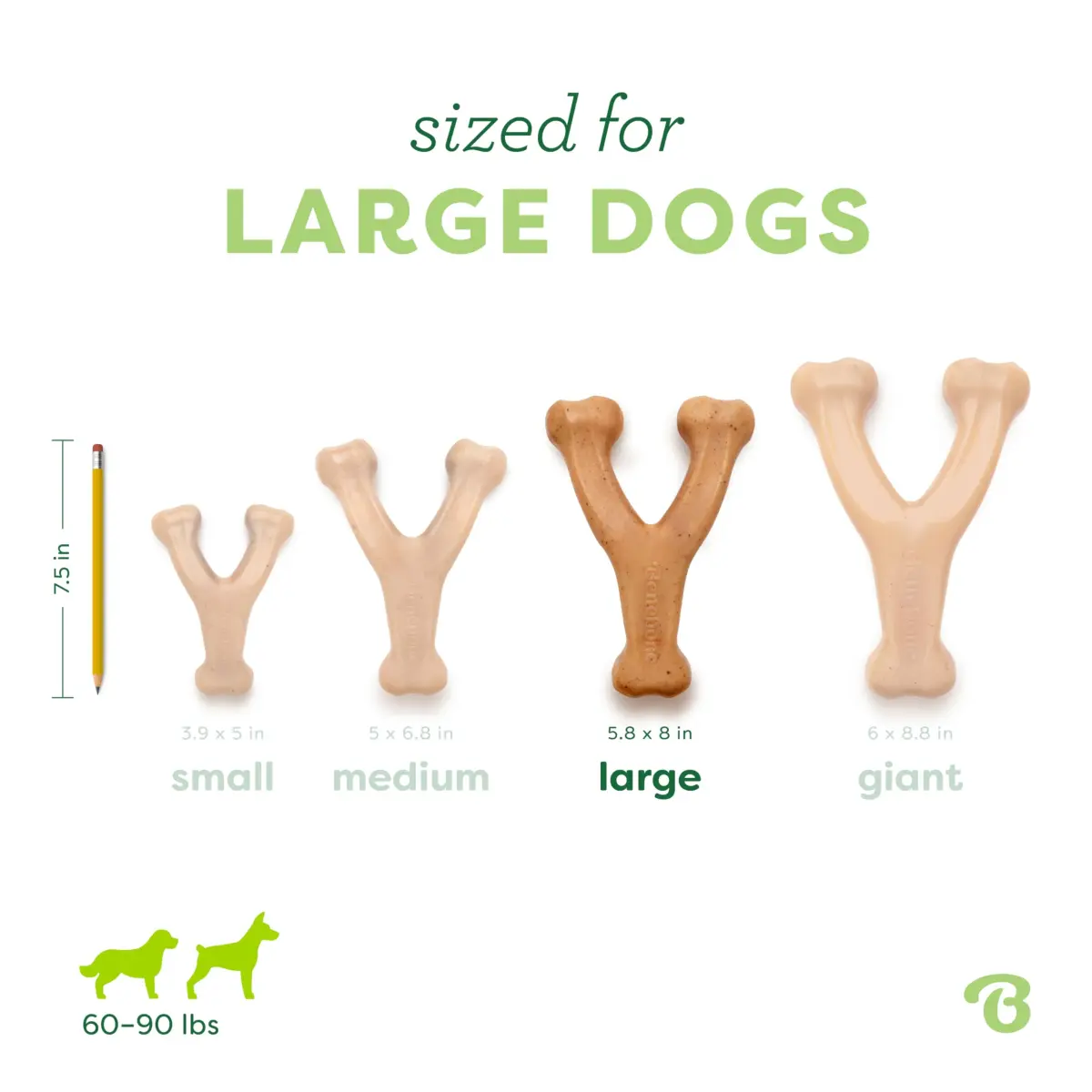 Benebone Wishbone Durable Dog Chew Toy Large Real Chicken Flavor | Tough Nylon for Aggressive Chewers - view 4