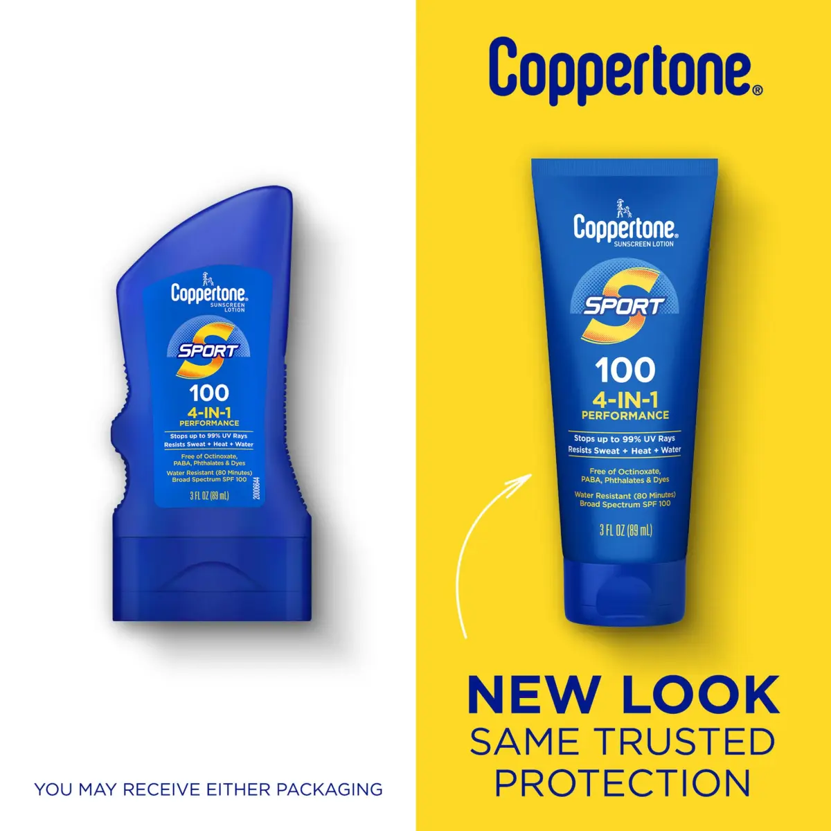 Coppertone Sport SPF 100 Broad Spectrum Sunscreen Lotion (3 Fl Oz / 88 ml) | High-Performance Sun Protection for Active Lifestyles - main product image