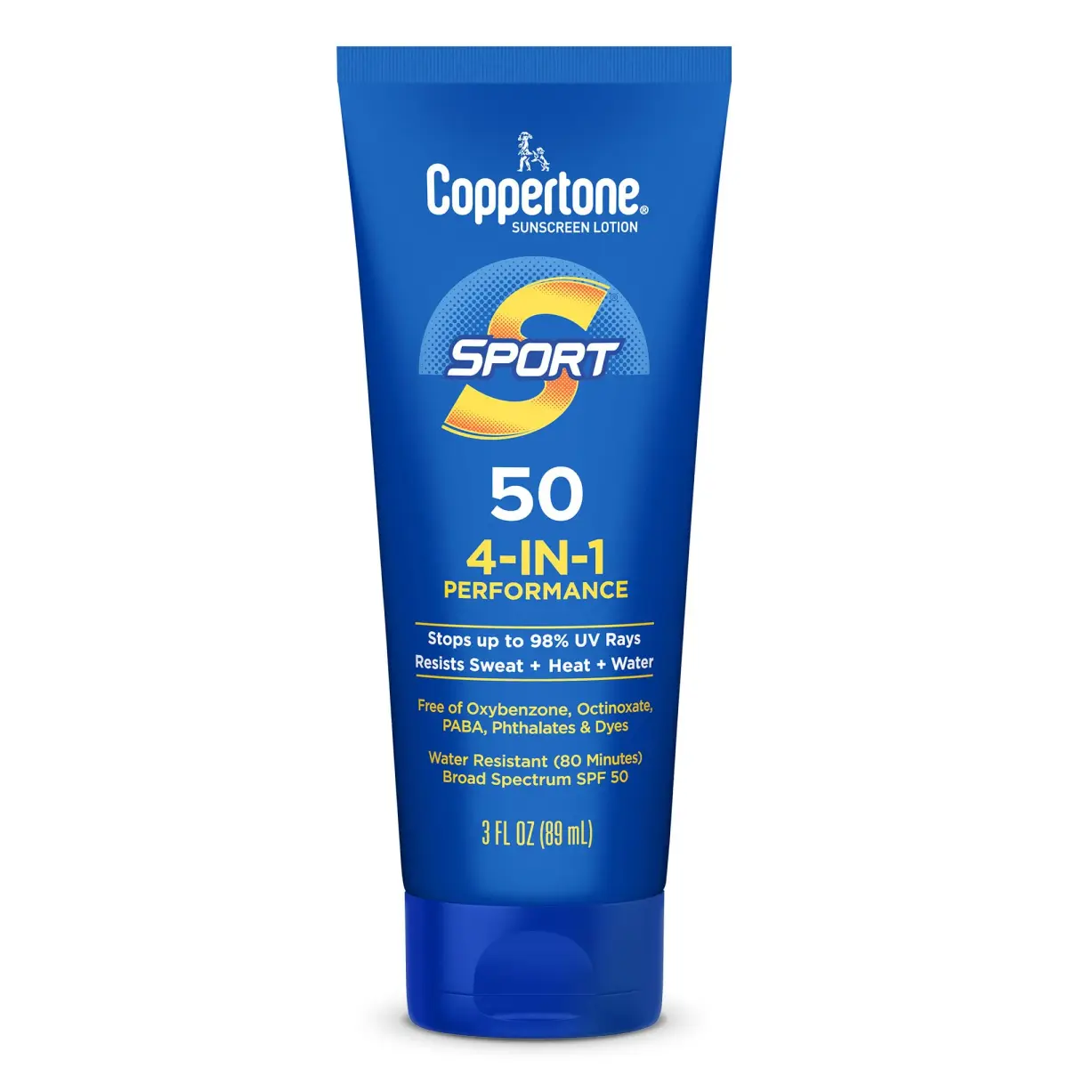 Coppertone Sport SPF 50 Broad Spectrum Sunscreen Lotion (3 Fl Oz) | High-Performance Sunscreen for Active Lifestyles - main product image