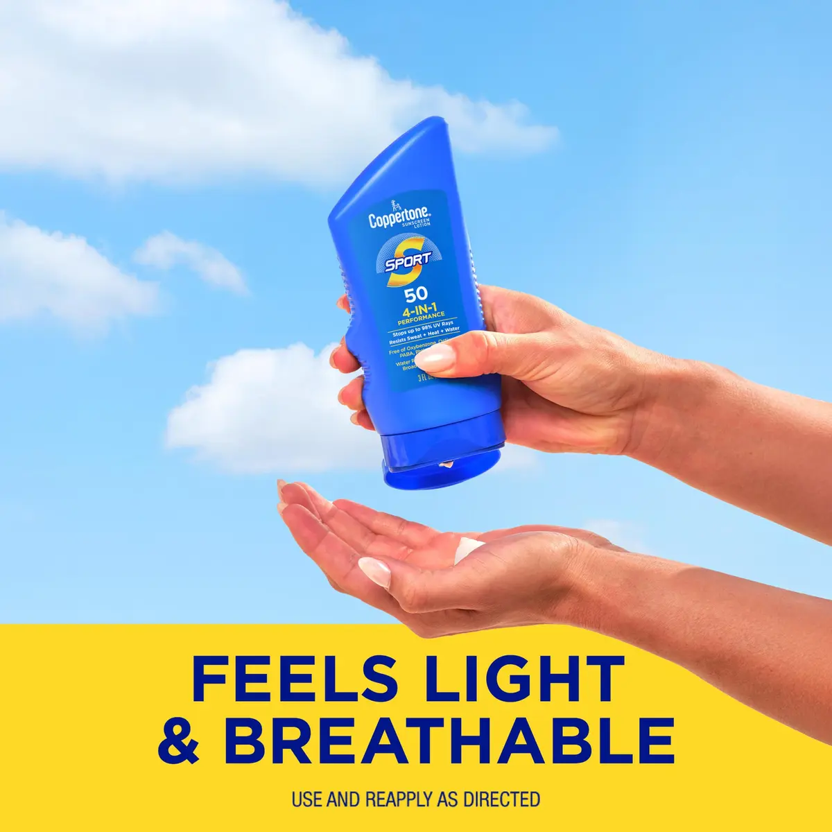 Coppertone Sport Sunscreen Lotion SPF 50 | Water-Resistant, Broad Spectrum, 3 Fl Oz - view 8