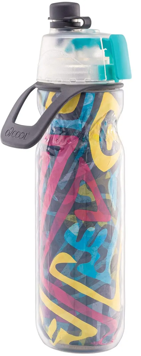 O2COOL Mist N Sip 20 oz Misting Sports Reusable Water Bottle Baseball | Insulated, BPA-Free, Leak-Proof - main product image