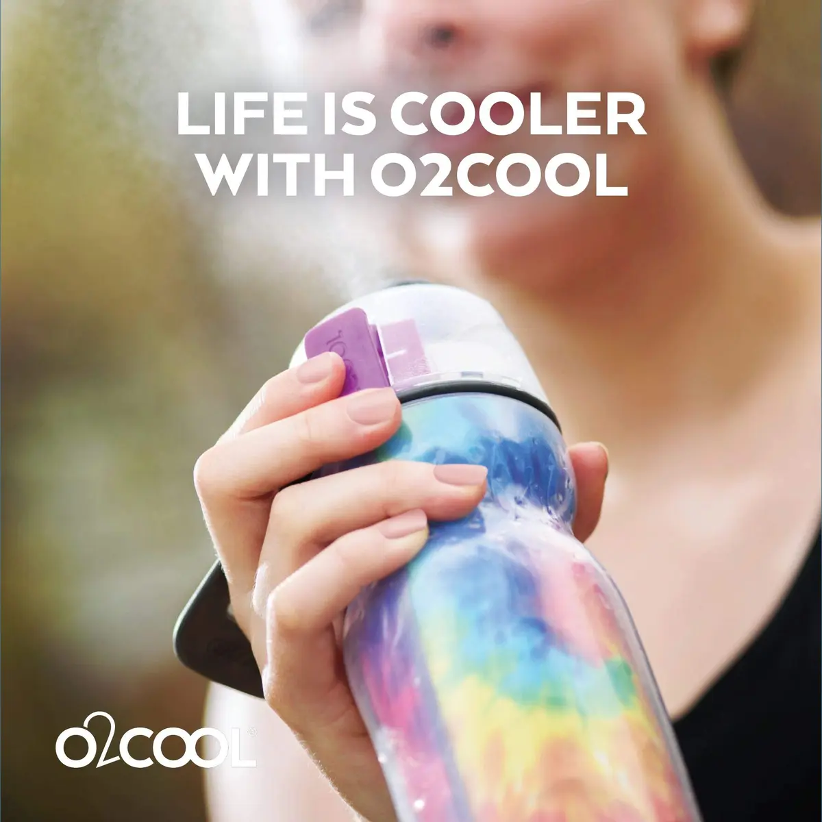 O2COOL Mist N Sip 20 oz Misting Sports Reusable Water Bottle Baseball | Insulated, BPA-Free, Leak-Proof - view 6