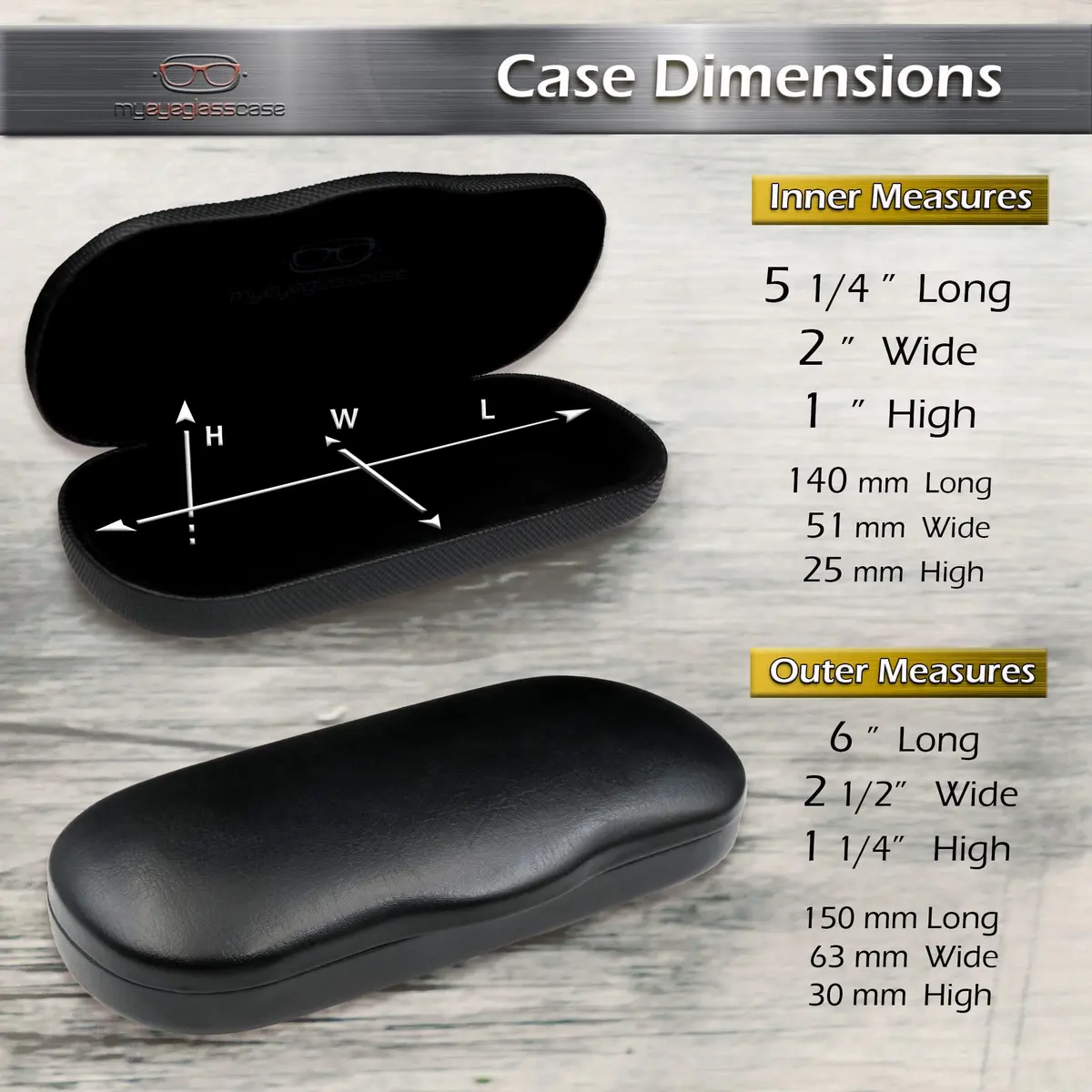 MyEyeglassCase Glasses Case Hard Shell for Small - Medium Frames | Stylish & Protective - view 5