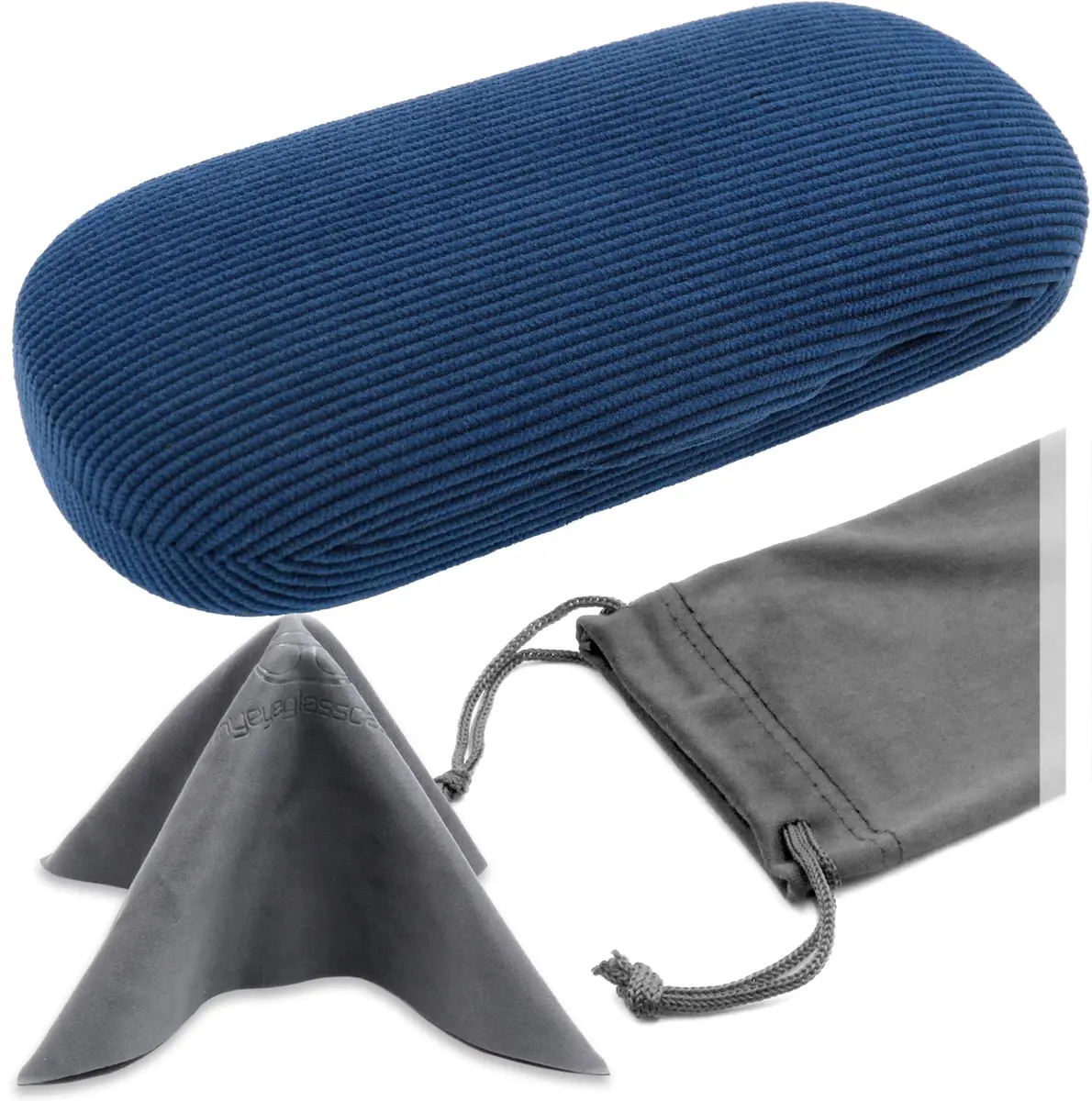 MyEyeglassCase Small to Medium Frame Hard Eyeglass Case | Microfiber Cloth & Pouch - main product image