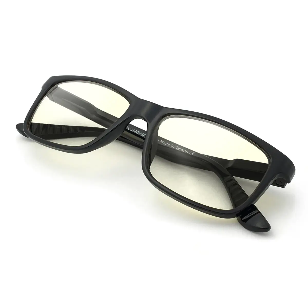 J+S Blue Light Blocking Glasses Rectangular Black Frame | 45mm Lens Width (1.77 in) - main product image