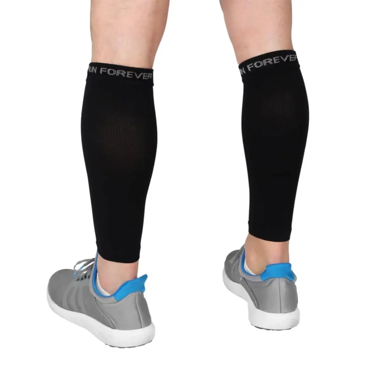 Run Forever Calf Compression Sleeve Small Black | 20-30mmHg Graduated Compression for Pain Relief & Recovery - main product image