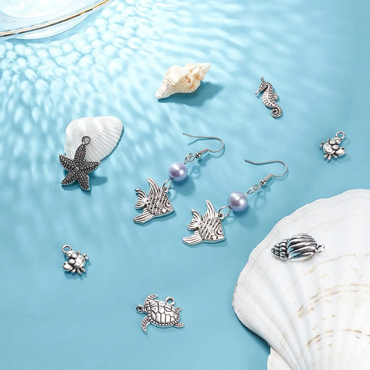 PH PandaHall Ocean Animal Charms 30pcs | Summer Sea Creatures Pendant for Jewelry - view 2