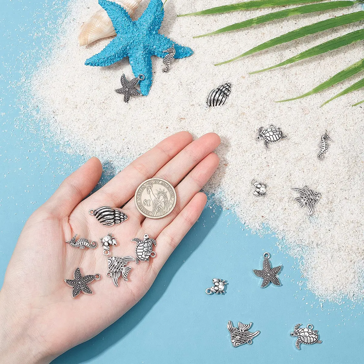 PH PandaHall Ocean Animal Charms 30pcs | Summer Sea Creatures Pendant for Jewelry - view 4