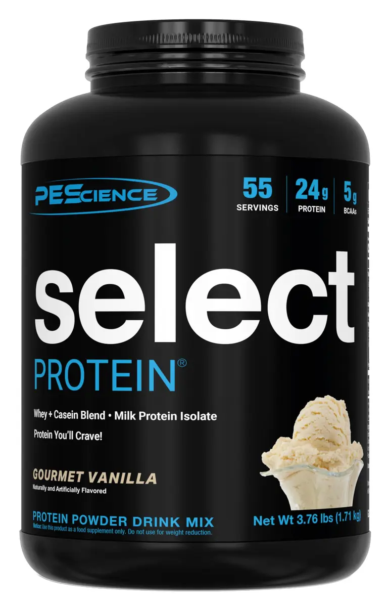 PEScience Select Protein Powder, Gourmet Vanilla, 55 Servings | High-Quality Milk & Casein Blend - main product image