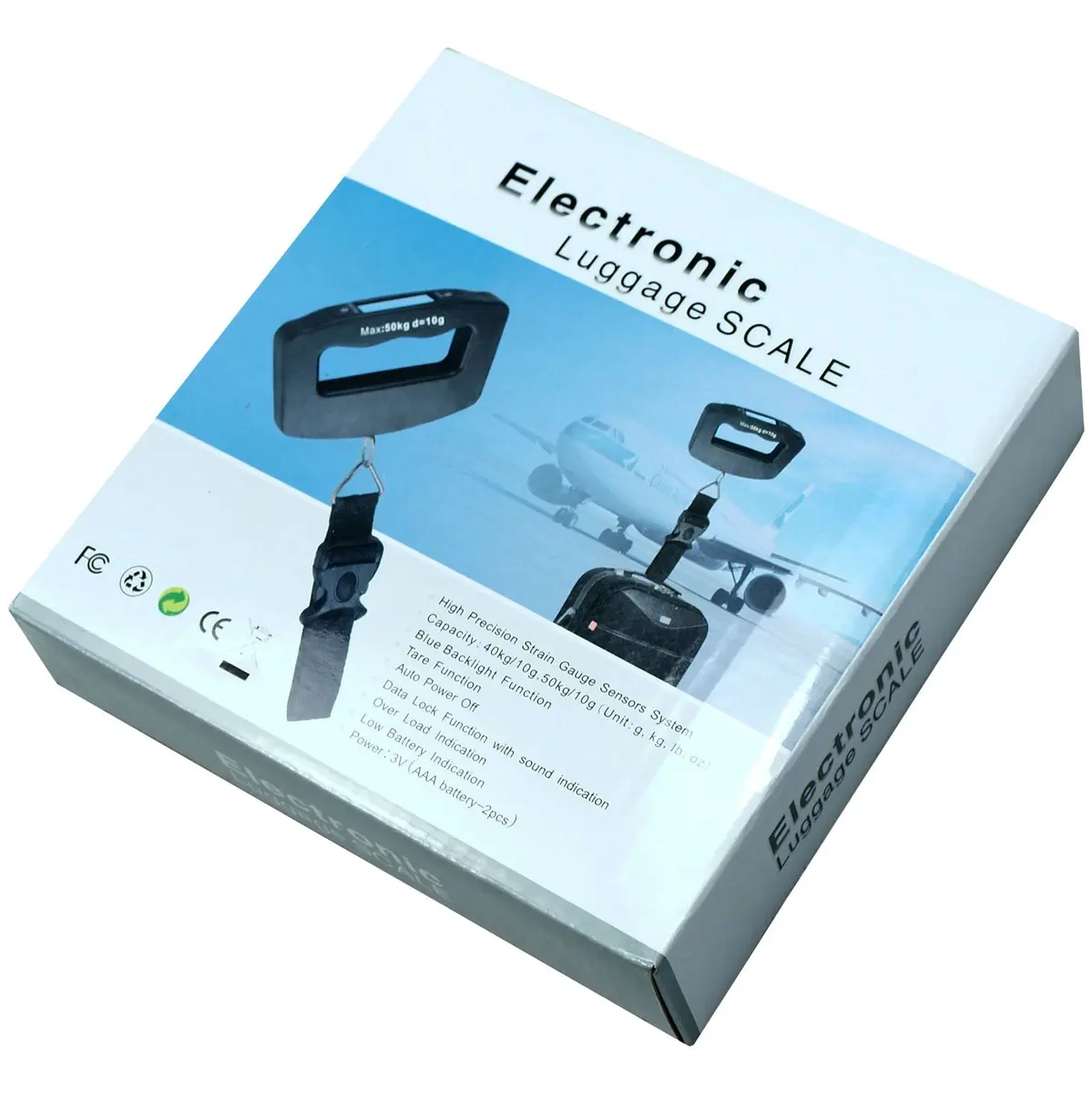 Horizon 50kg /110 lb Digital Travel Luggage Scale with Strap | Portable Handheld Weighing Machine - view 3