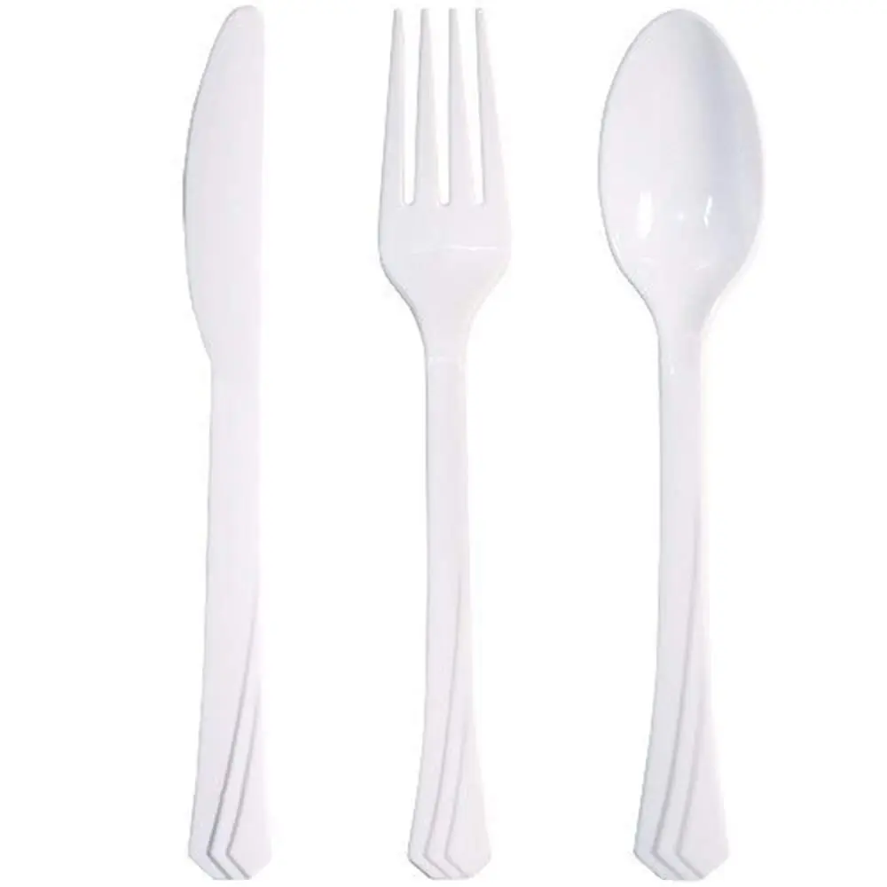 Tiger Chef Red Green White Christmas Flatware Set | Heavyweight Plastic Cutlery for Festive Gatherings - view 3