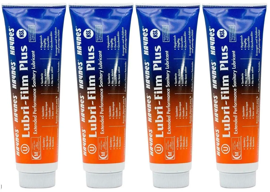 Haynes Lubri-Film Plus Food Grade Grease, 4 oz Tube Pack of 4 | Food Safe, FDA Ingredients, NSF H1 Certified - main product image
