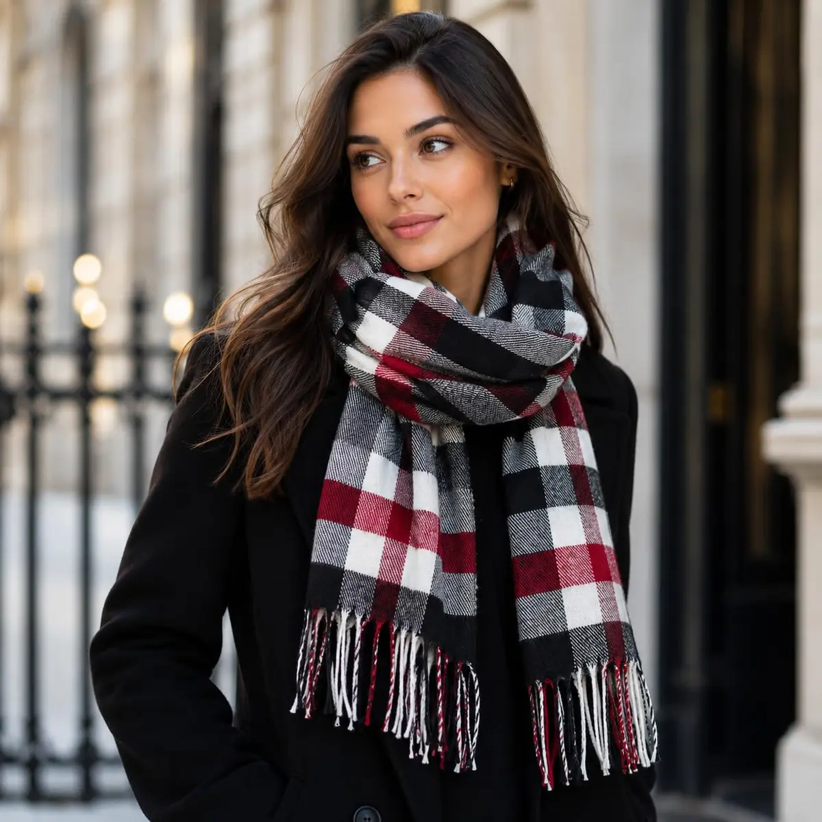 VERONZ Classic Cashmere Feel Winter Scarf 71" x 12" | Luxurious Style for All Seasons - view 5