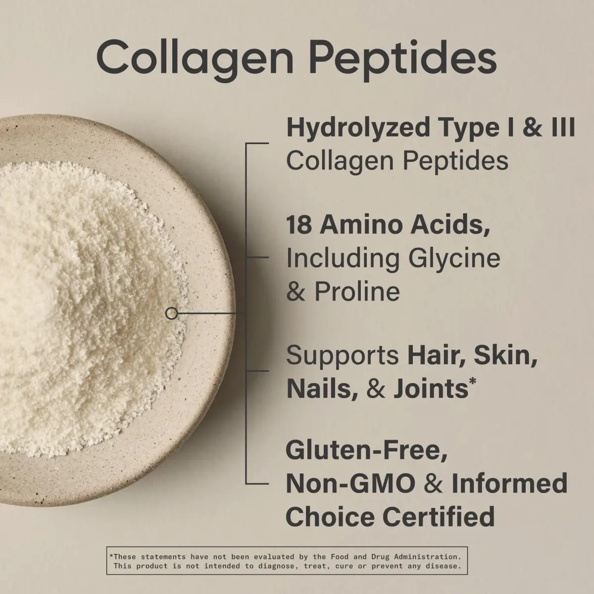 Sports Research Vanilla Collagen Peptides Protein Powder 480g (16.93oz) | 11g Type I & III Collagen per Scoop for Hair, Skin & Joints - view 4