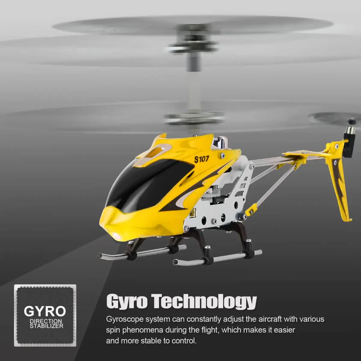 Cheerwing S107/S107G Phantom Mini RC Helicopter 42.7cm (16.8 inches) | 3-Channel with Gyro for Stable Flight - view 3