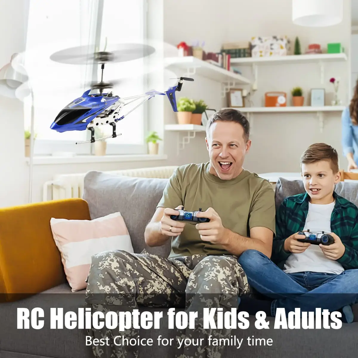 Cheerwing S107 Phantom Mini RC Helicopter Blue | 3-Channel Remote Control with Gyro System - view 2
