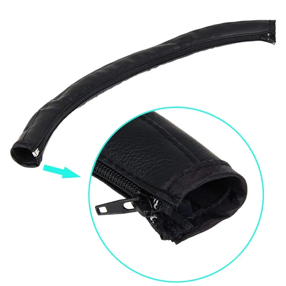 ROMIRUS PU Leather Handle Sleeve Cover for Babyzen YOYO2/YOYO+ Strollers, Black | Protects Original Handle - view 2