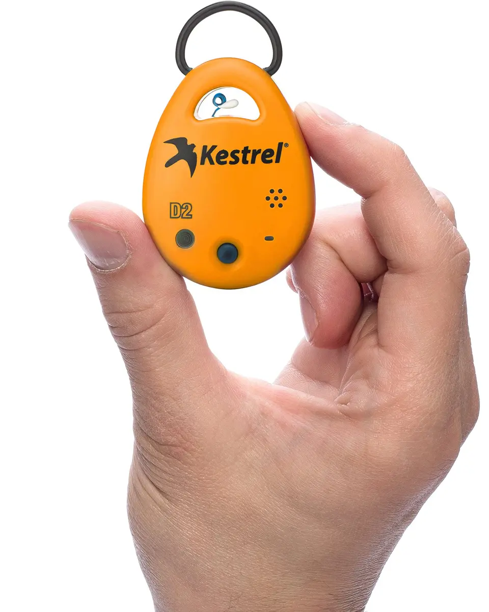 Kestrel Drop D2 Wireless Temperature Humidity Data Logger, Orange | 0.9cm (0.35in) x 1.8cm (0.7in) x 2.4cm (0.9in) - view 3