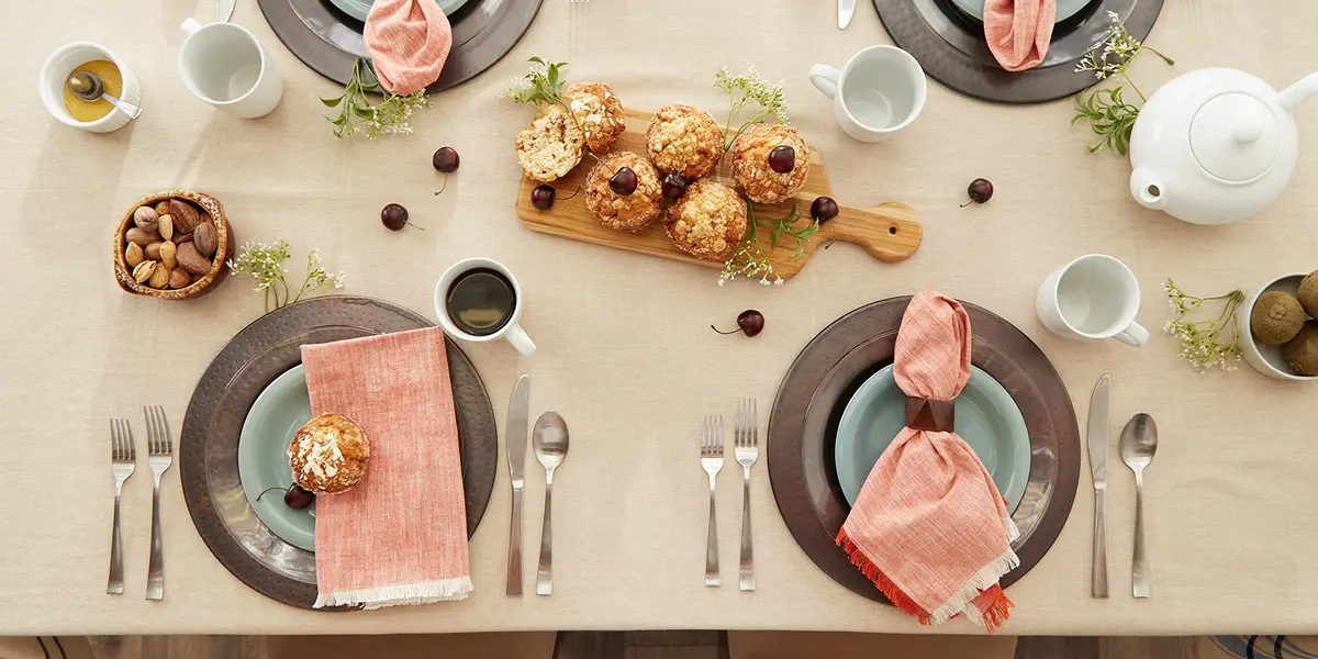DII French Stripe Farmhouse Style Round Tablecloth 70" | Elegant Cotton Design for All Seasons - view 6