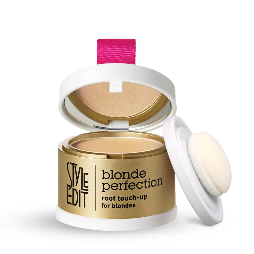 STYLE EDIT Root Touch Up Powder, Medium Blonde 0.14 oz | Instant Gray Concealment, No Residue, Made in USA - main product image