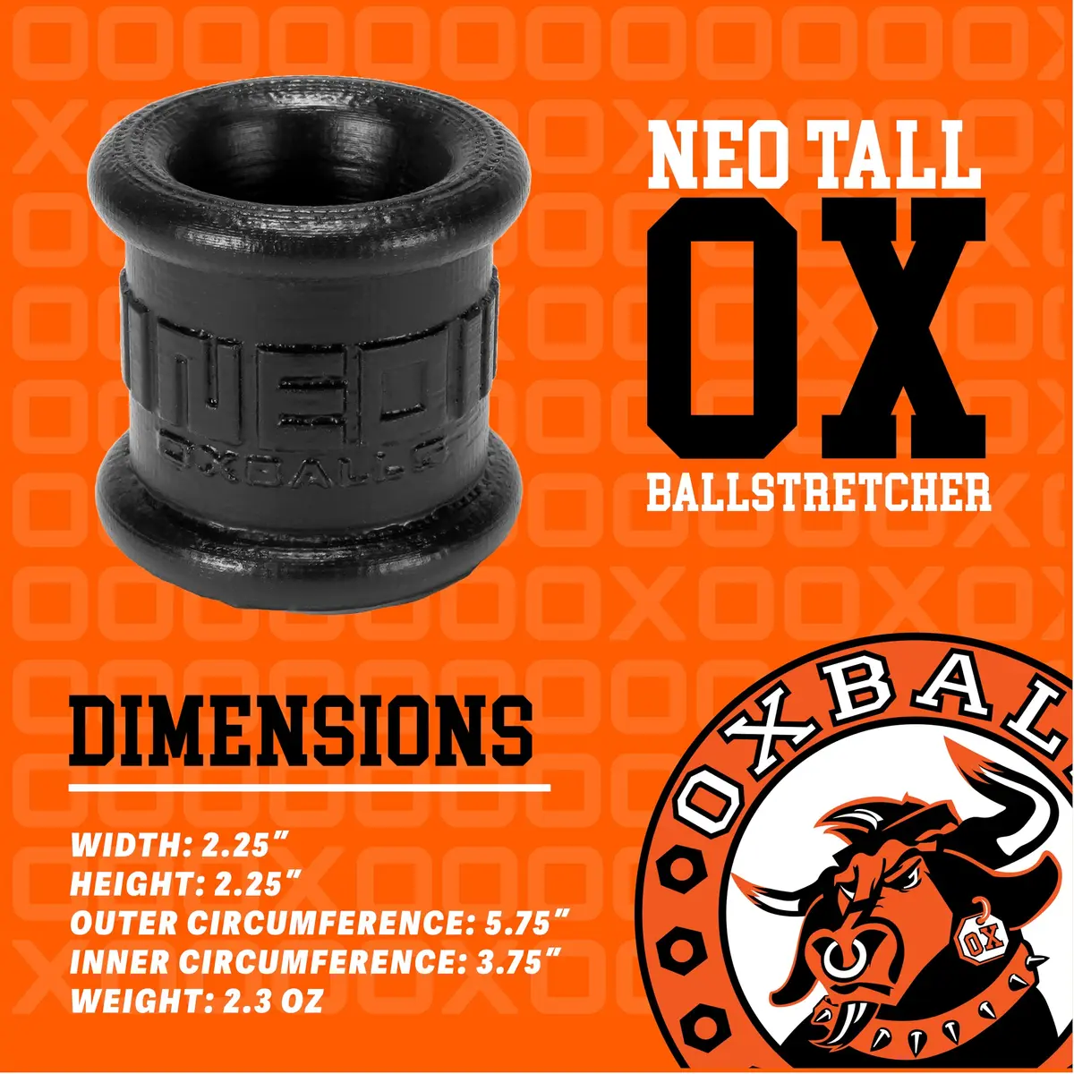 Oxballs NEO Tall Super-Stretchy Silicone Ball Stretcher Ring for Men - Black - view 3