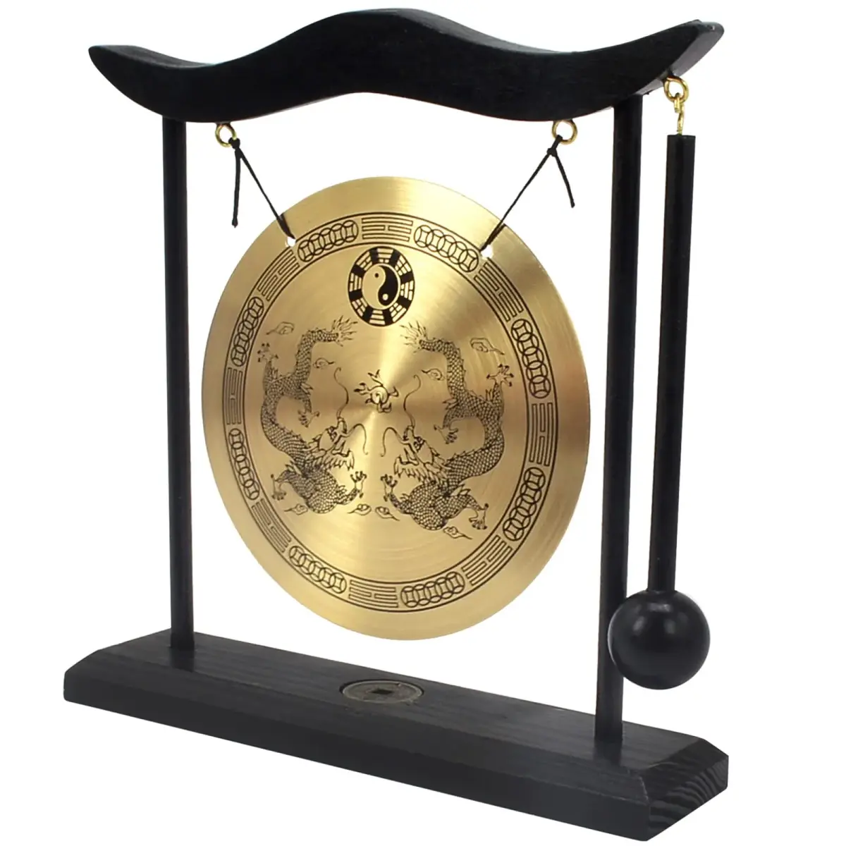 fengshuisale Zen Art Brass Desktop Gong H1303 19cm (7.5in) | Authentic Import for India - view 9