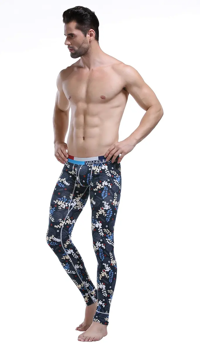 ARCITON Men's Low Rise Leggings Long Johns Thermal Pant | Skinny, Breathable, Quick Dry, Body Contouring Fit - view 5