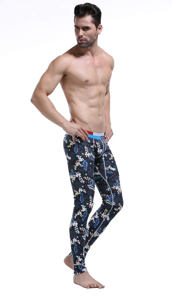 ARCITON Men's Low Rise Leggings Long Johns Thermal Pant | Skinny, Breathable, Quick Dry, Body Contouring Fit - view 4