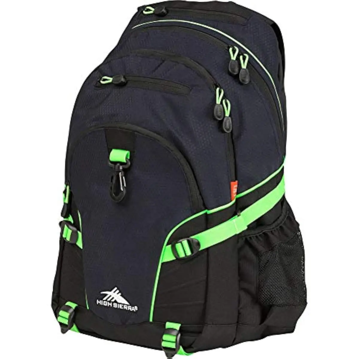 High Sierra Loop Backpack, Travel or Work Bookbag with Tablet Sleeve, One Size, Midnight Blue/Black/Lime - main product image