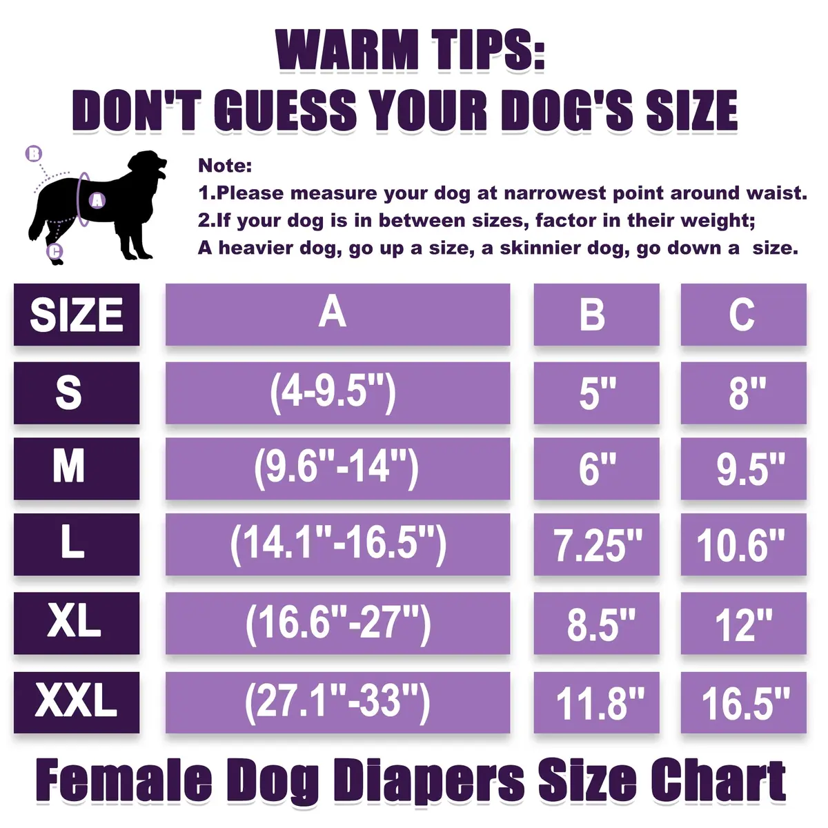 Wegreeco Extra Large Reusable Dog Diapers for Female Dogs | Premium Washable & Bright Color (19 in / 27 in Waist) - view 5