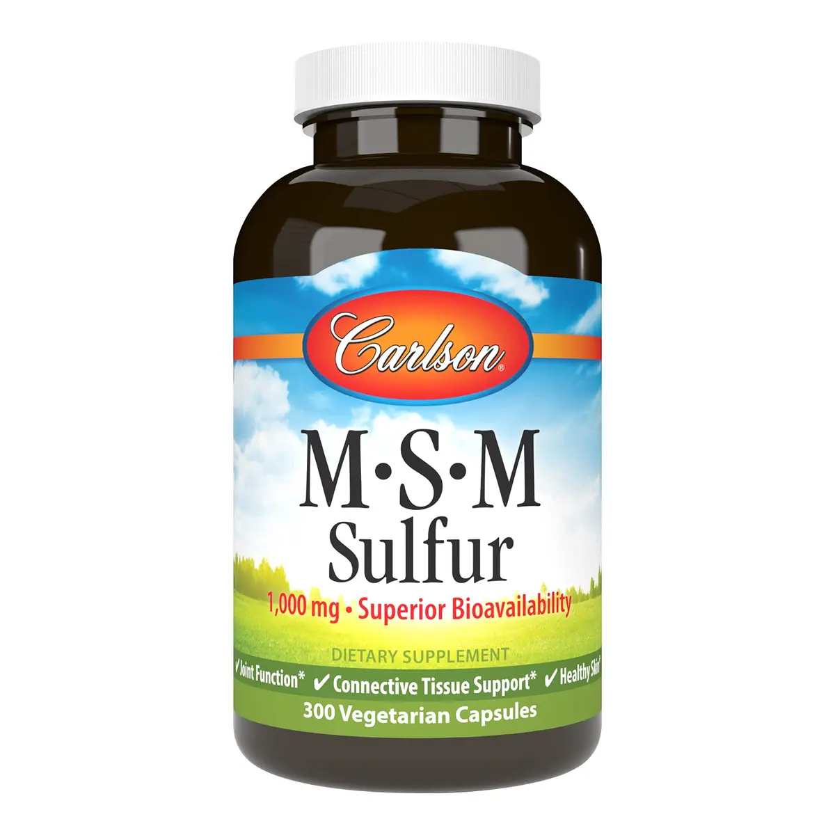 Carlson M-S-M Sulfur 1000 mg | Vegetarian Capsules for Joint & Skin Health - main product image