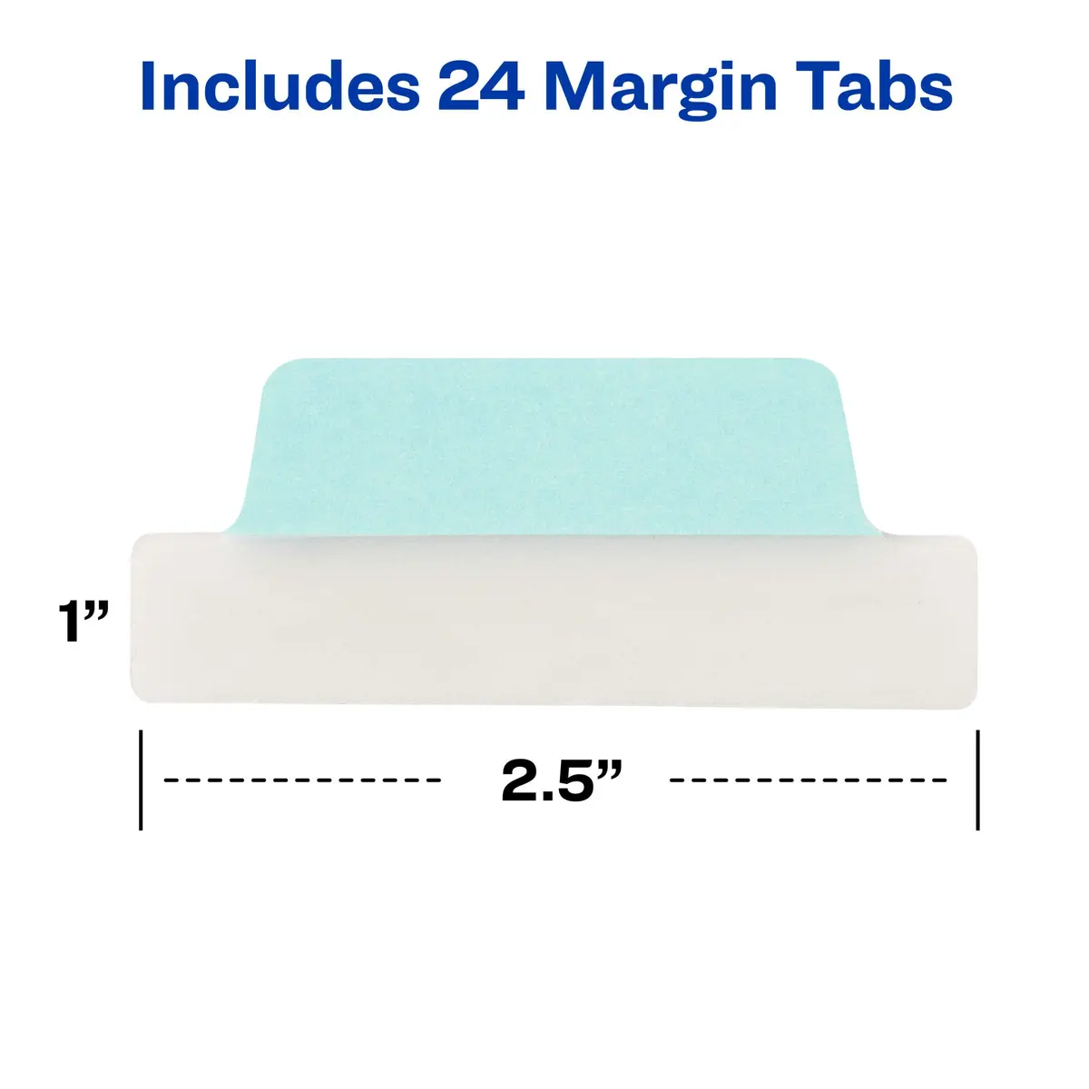 Avery Margin Ultra Tabs® 2.5" x 1" Repositionable Pastel 24 Tabs | Clear Adhesive for Book & Document Marking - view 8