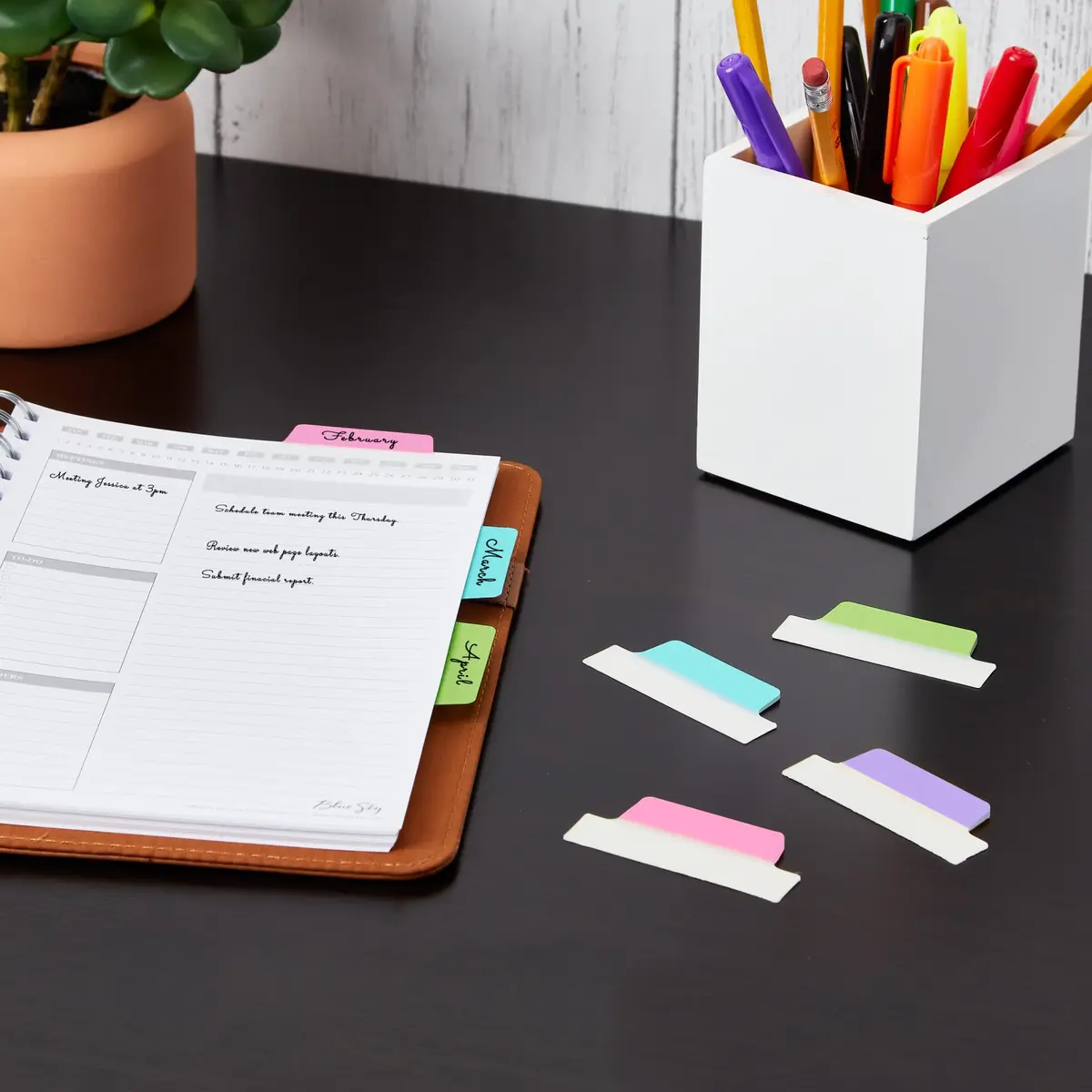Avery Margin Ultra Tabs® 2.5" x 1" Repositionable Pastel 24 Tabs | Clear Adhesive for Book & Document Marking - view 10