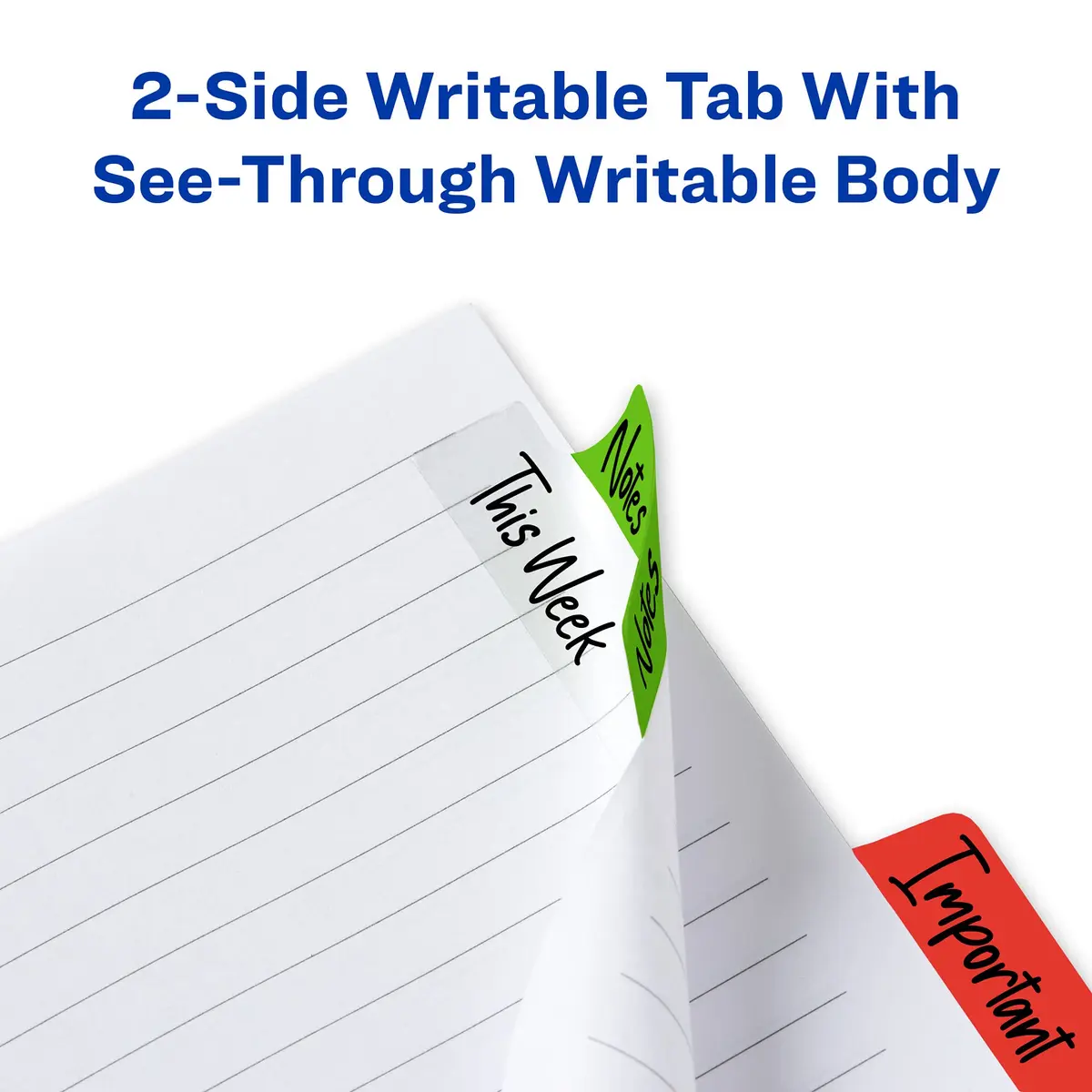 Avery Margin Ultra Tabs, 2.5" x 1" | Repositionable, 24 Tabs, Assorted Colors, Paper & Plastic - view 7