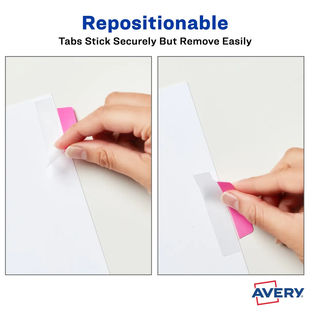 Avery Margin Ultra Tabs, 2.5" x 1", 24 Neon Repositionable Tabs | Fits Margins, Repositionable, Neon Colors - view 3