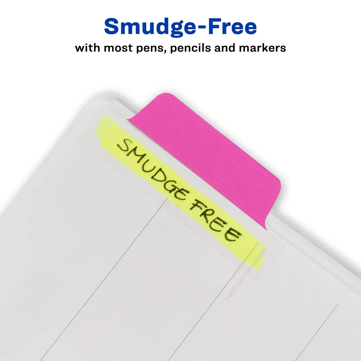 Avery Margin Ultra Tabs, 2.5" x 1", 24 Neon Repositionable Tabs | Fits Margins, Repositionable, Neon Colors - view 4