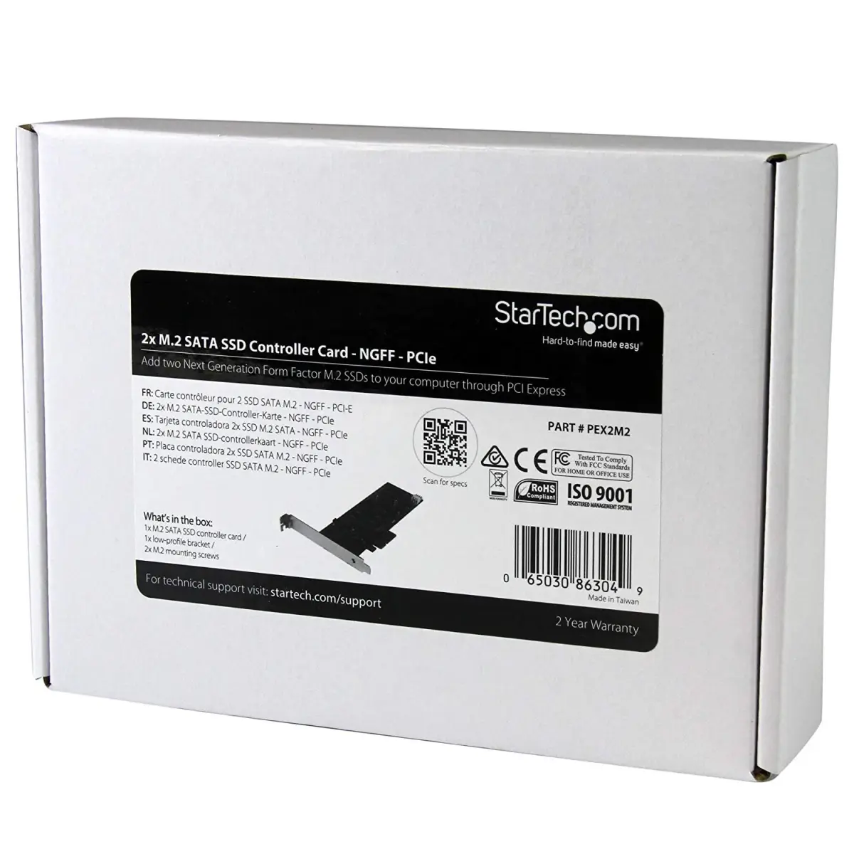 StarTech.com Dual M.2 SATA SSD Controller Card PCIe SATA III 6Gbps 2x M.2 (22110-2230) | Supports Two M.2 SATA Drives for Increased Capacity - view 5