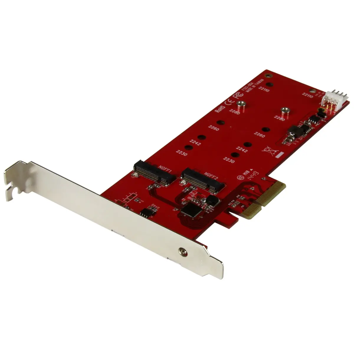StarTech.com Dual M.2 SATA SSD Controller Card PCIe SATA III 6Gbps 2x M.2 (22110-2230) | Supports Two M.2 SATA Drives for Increased Capacity - main product image