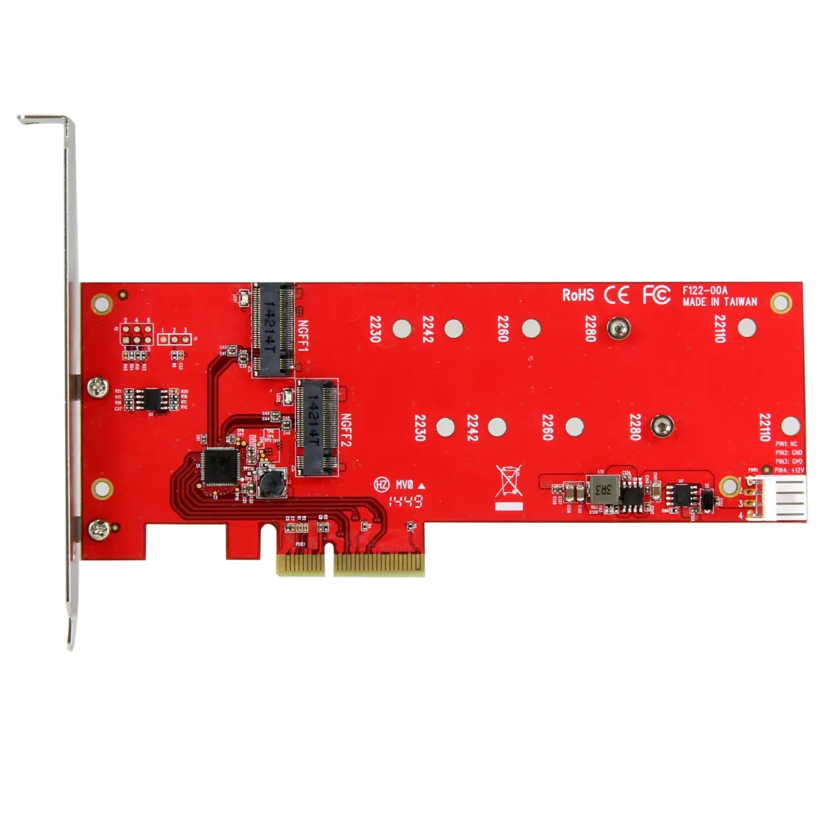 StarTech.com Dual M.2 SATA SSD Controller Card PCIe SATA III 6Gbps 2x M.2 (22110-2230) | Supports Two M.2 SATA Drives for Increased Capacity - view 2
