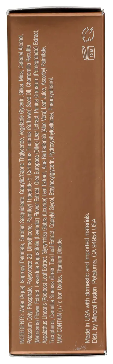 Mineral Fusion Full Coverage Foundation, Liquid Foundation - Warm 1 | Lightweight Matte Finish, 12 Hr Hydration, Vegan - view 7