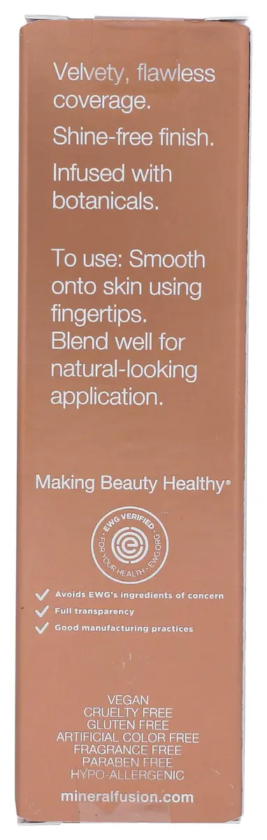 Mineral Fusion Full Coverage Foundation Deep 1 30ml (1 fl. oz) | Lightweight Matte Finish for Tan to Deep Complexions - view 2