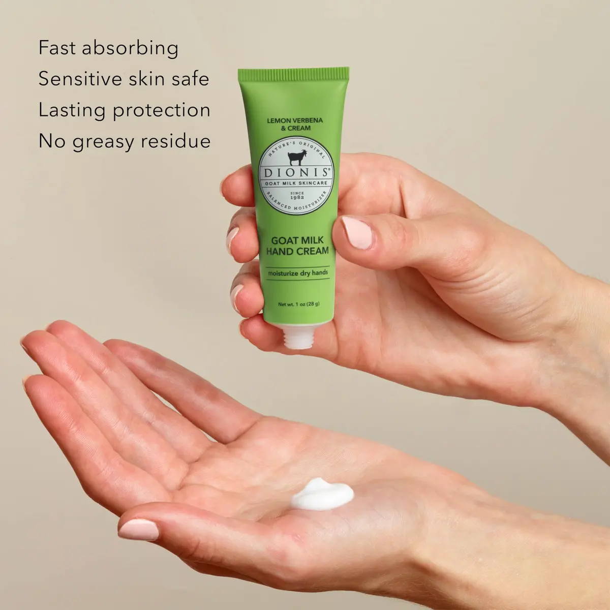 Dionis Goat Milk Hand Cream Lemon Verbena & Cream 1 oz (29.57 ml) Tubes (6-Pack) | Hydrates Dry, Sensitive Skin - view 3