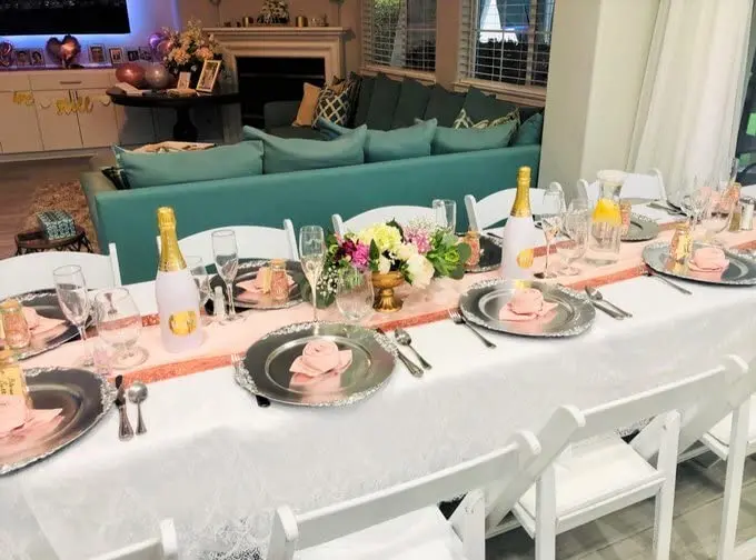 Your Chair Covers 20" x 20" Blush Polyester Napkins | Elegant Washable Dinner Fabric - view 5