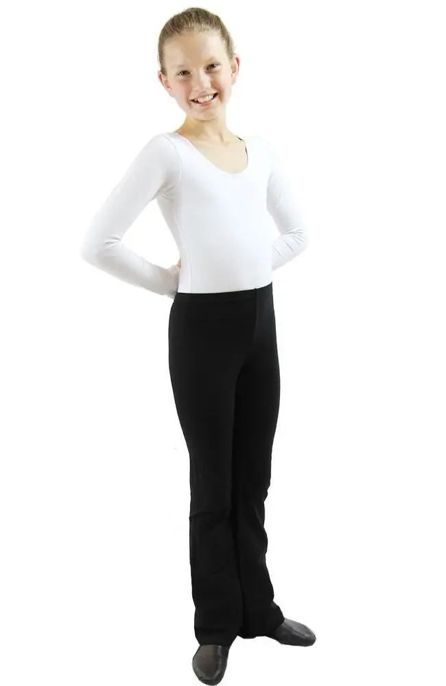 Danzcue Child Jazz Pants 12-14 | Elastic Cotton-Spandex Fit for Dance & Casual Wear - view 4